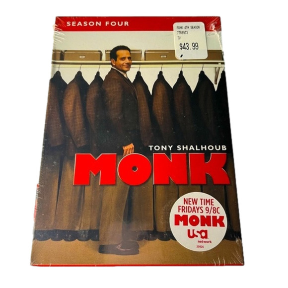 ⭐️ 3/$25 ⭐️New/Sealed monk complete season 4 DVD set - Picture 1 of 3